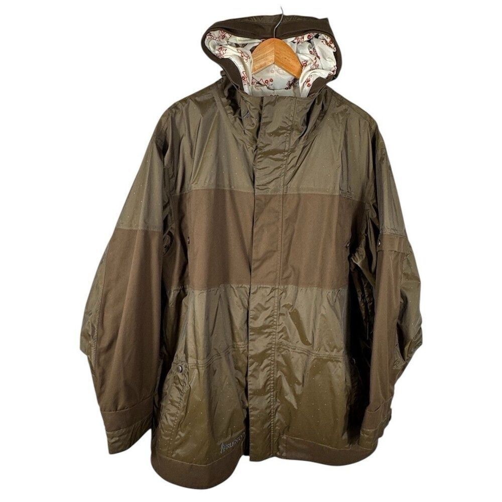 Burton Sz XL White Collection Snowboard Jacket Dryride Snow Green BEAUTIFUL